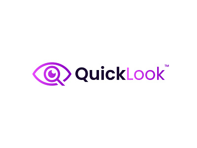 Quick Look Logo Design brand brand identity branding design eye icon logo logo design logodesign look minimal q letter symbol tech technology