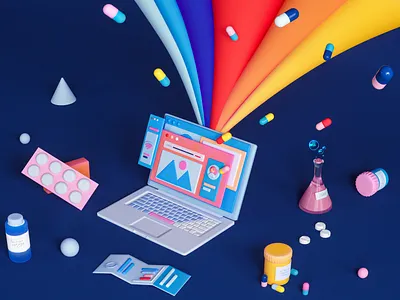 Capsule 3d app branding c4d design icon illustration ui visual web