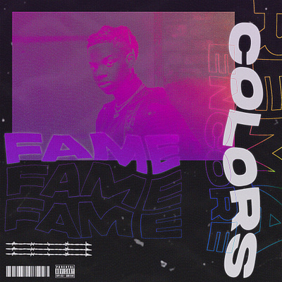 FAME - COLORS ENCORE - COVER ART cover art cover design design rap rapper rema