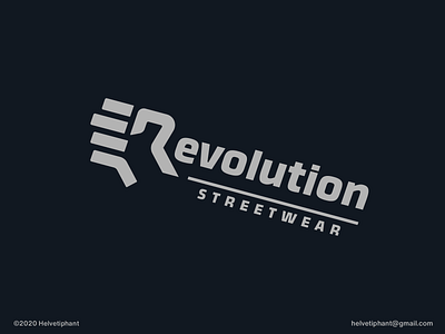 Revolution Streetwear - logo concept brand design brand designer branding creative logo expressive typography fashion label fashion logo fist icon logo logo design logo design concept logo designer logotype r letter logo revolution typography wordmark wordmark logo