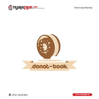 Donat Book branding logo