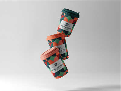 Packaging designs for Port Pastél brand identity branding color cup cup design cups logo logomark p logo packaging packagingdesign pastry wheat