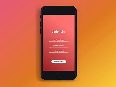 Sign Up Mockup - Daily UI # 1 adobexd design first design first shot firstshot illustration typography ui ux