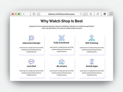 Watch e-commerce Shop About page UI branding business design farhanurrahman uiux designer ui ux web web template design