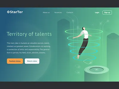Website concept art concept design desktop firstscreen green illustraion landing landingpage logo picture site ui ux visual web webdesign website