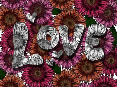 Love type digital art digital design digital illustration floral art floral pattern flower illustration flowers graphic design graphics illustration lettering lettering art lettering artist logo design love typography procreate type design typography typography design