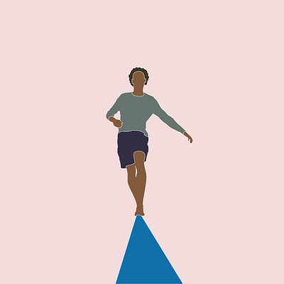 Flat People Slack Line art flat illustration illustrator minimal slackline vector