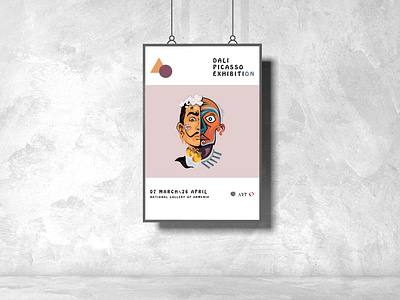 Exhibition «Dali & Picasso» design illustration minimal poster