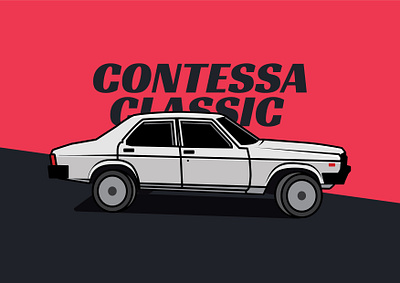 Contessa Classic art car contessa illustration old car vector