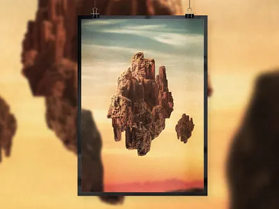 Dune | Photomanipulation quarantine poster abstract art atmosphere colorful composition creative design detail digital digital art floating future illustration kamilowanydesign mars mountain photomanipulation planet print space