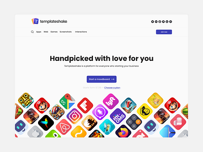 Templateshake Web apps branding design designer inspiration ios product design template ui uiux ux web webdesign website
