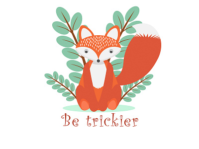 Little fox illustration vector for print, pattern. design fox fox illustration fox logo illustration vector