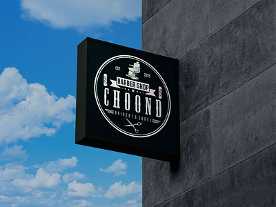 Choond Barber Shop signage barbershop design logo vintage