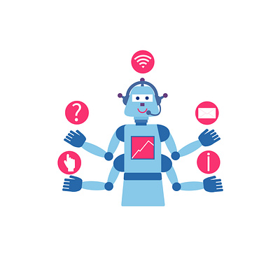 Chatbot concept. Bot answers questions from several users. ask bot chatbot concept illustration online robot support vector