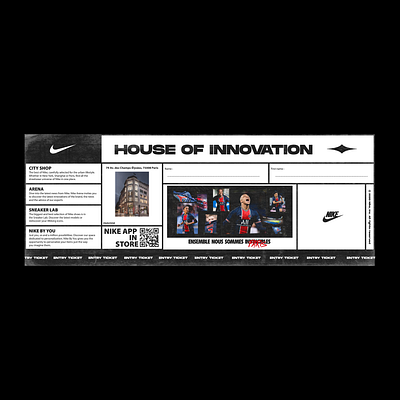 NIKE - ENTRY TICKET entry ticket house of innovation nike photoshop texture ticket
