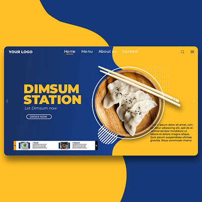 DimSum Station branding design illustrator ui website
