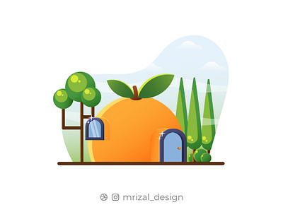 GLOO HOUSE SHAPES ORANGE affinity designer building illustration cute illustration drawing challenge dribbble environment flat illustration gloo house illustration illustration ideas illustration simple orange orange illustration vector vector illustration