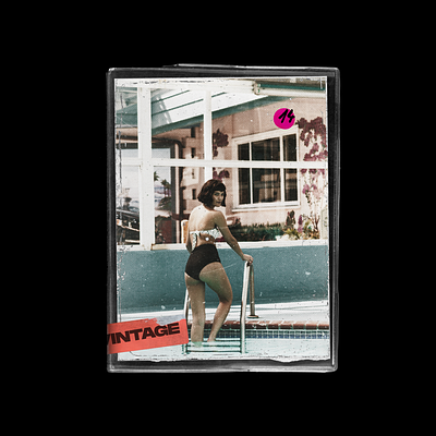 VINTAGE WOMAN - POSTER packaging photoshop plastic poster sticker vintage vintage design