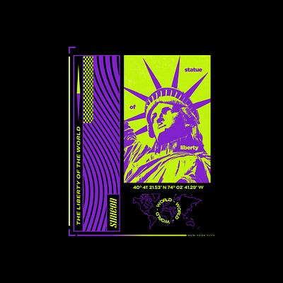 STATUE OF LIBERTY - POSTER acid photoshop poster poster design posters statue of liberty