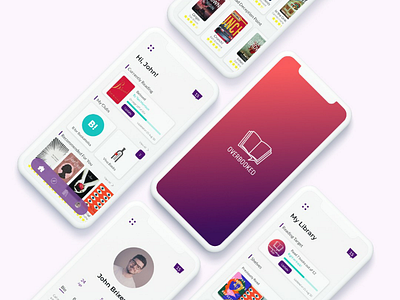 UI/UX Design - Overbooked adobe xd app design bibliophile book app book club catalog discover dribblers graphic mockup ui ui ux design ux