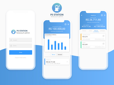 P5 Station App app dashboad design gas station mobile mobile design mobile ui sign in sign up ui