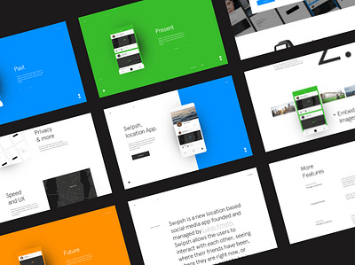 Swipsh animation app branding design ui ux website