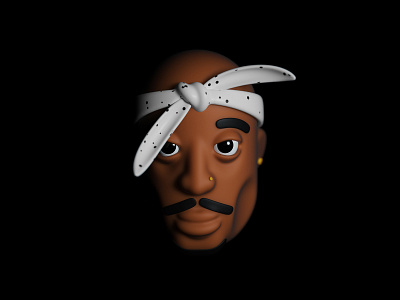 Pac 2pac 3d art 3d illustration cgi characterdesign characterdesigns digital art digital illustration emoji hiphop illustration oldschool pac rap tupac westcoast westside