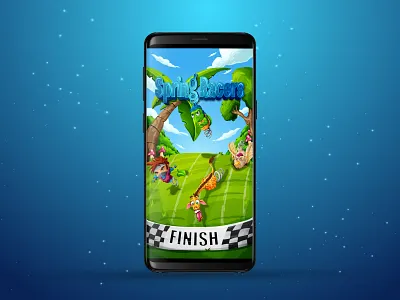 Game Art - Splash Screen "Spring Racers" design game art game artist game asset game design game ui illustration splash art splash screen ui