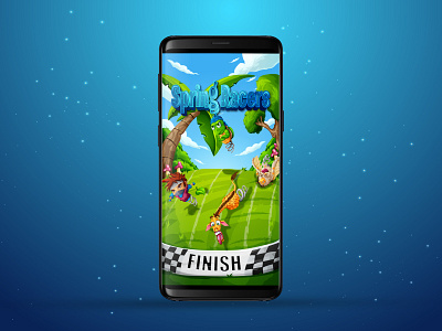 Game Art - Splash Screen "Spring Racers" design game art game artist game asset game design game ui illustration splash art splash screen ui