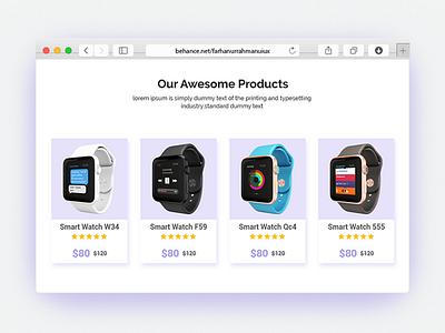 Watch Shop Our Product page UI branding business design farhanurrahman uiux designer farhanurrahmanuiux minimal typography ui ux web