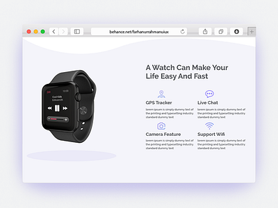 Watch Shop Product Details branding business design ecommerce farhanurrahmanuiux minimal ui ux web website