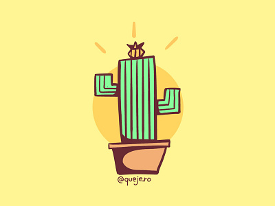 cacto cactus cute green vector yellow