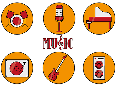 musical icons icon icon set icons icons set illustration music vector