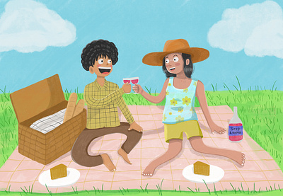 Picnic with someone art digital art digital illustration digital painting digitalart illustration illustration artwork picnic