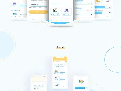 Online Learning Mobile App Design app design flat minimal ui user interface design ux web