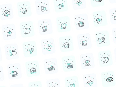 Healthcare icons branding icon illustration illustrator typography vector