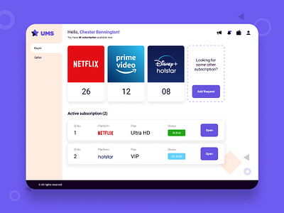 A subscription sharing platform - Web design branding colours design flat hotstar netflix practicing subscription typography ui web web design web ui web ui design web ui ux webdesign website