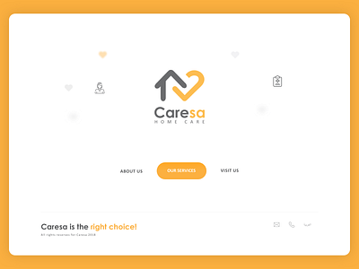 Caresa. health care home care sketch splash screen ui