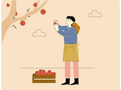 autumn book illustration bright colors children illustration illustration art illustrator minimal season illustration vector