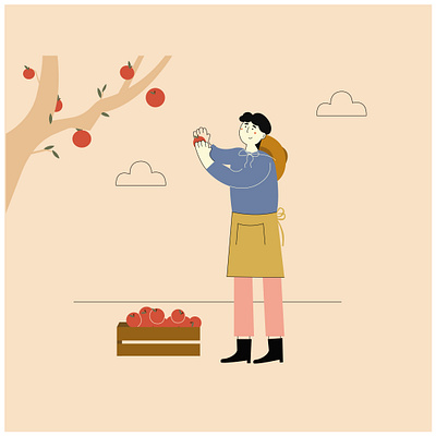 autumn book illustration bright colors children illustration illustration art illustrator minimal season illustration vector