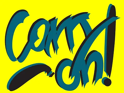 Carry On art brush lettering brush pen calligraphy and lettering artist digital art digital design graphic design hand lettering lettering typography typography art typography design