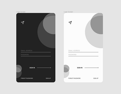 Login UI : Light & Dark versions app design illustration login login design mobile screen ui ui design