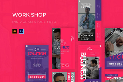 Workshop Instagram Story blog blogger color colorful fashion instagram instagram banner instagram post instagram stories instagram template instagram templates posts social media social media banner social media design social media pack social media template social media templates stories story