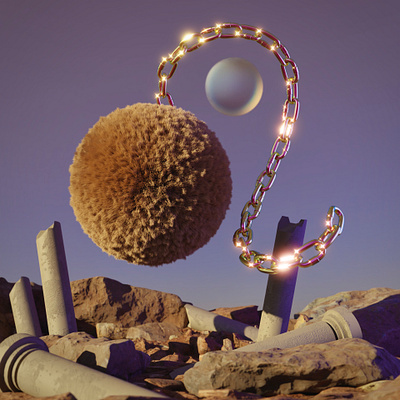 Leo 3d 3d art astrology blender3d dailyrender design landscape render surreal surrealism