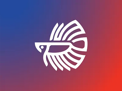 Betta Logo animal fish fish logo line logo