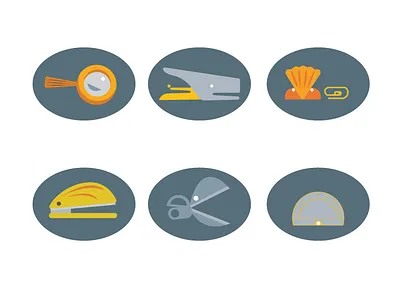 Stationery icons adobe illustrator branding design flat icon design iconography icons icons pack illustration minimal stationery design stationery set