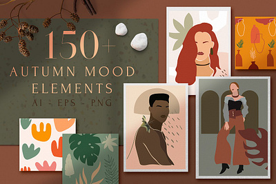 Autumn Mood Modern Illustrations abstract art autumn autumn collection autumn flyer autumn leaves autumn party design elements graphic graphic design graphics illustration illustrations modern mood moodboard poster posters vector