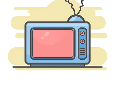 Retro Tv adobe illustrator art artist creative creative design creativity design design art flat flat design flatdesign illustraion redesign retro sketching vector vector illustration vectorart