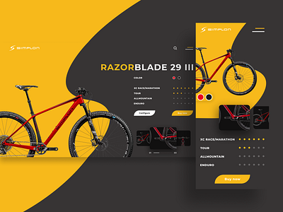 Site Redesign Simplon black branding design hero section sales page ui ux web yellow