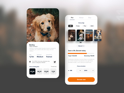 #11 crowdfunding for animal rescue adobexd animal care dailychallenge design detail dogs donate mobile puppy rescue ui uxdaily